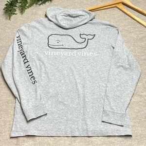Vineyard Vines Men's Long Sleeve Hooded  T-Shirt EUC Sz M Whale Logo Preppy